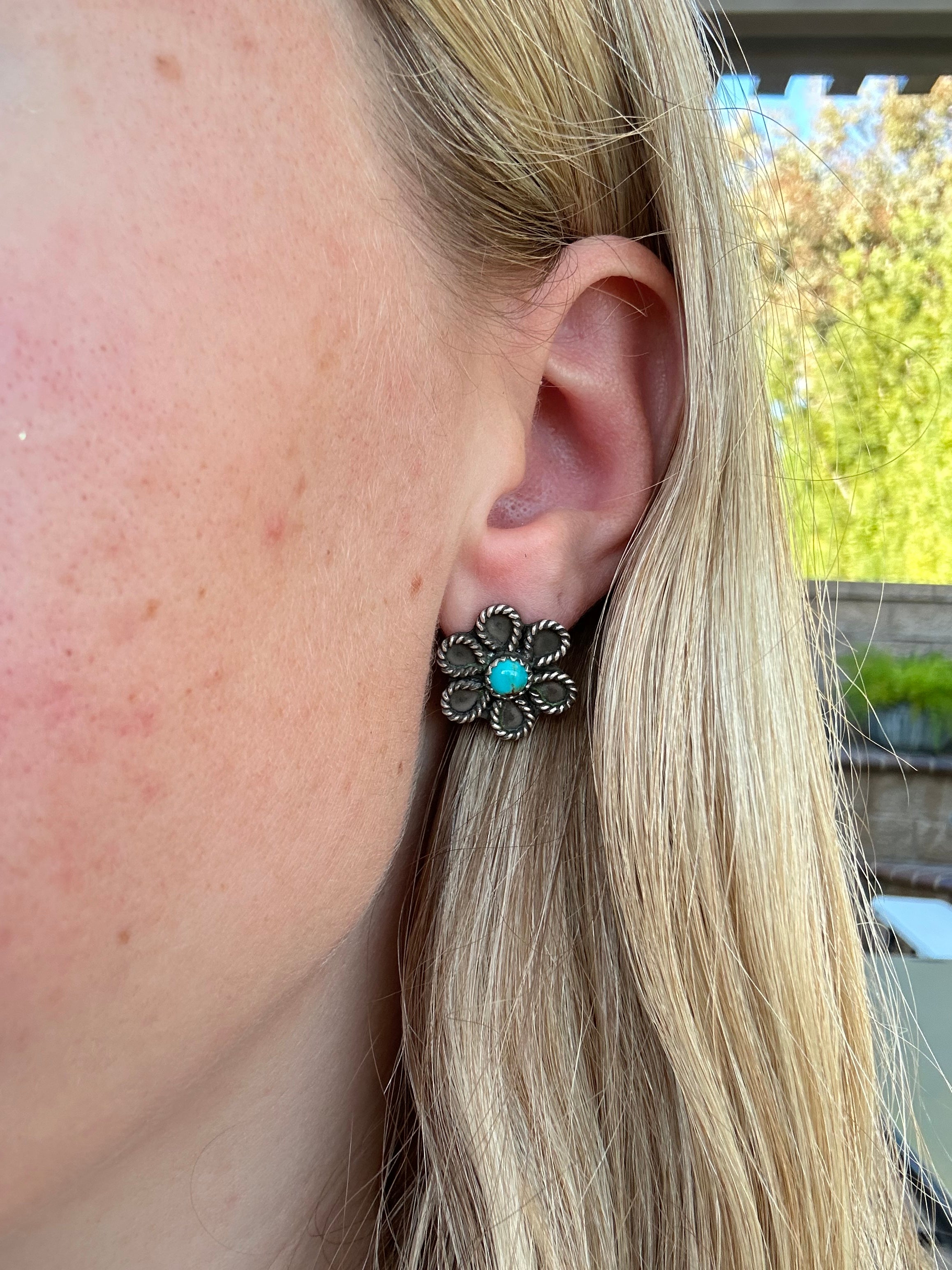 Sonora Turquoise Flower Earrings