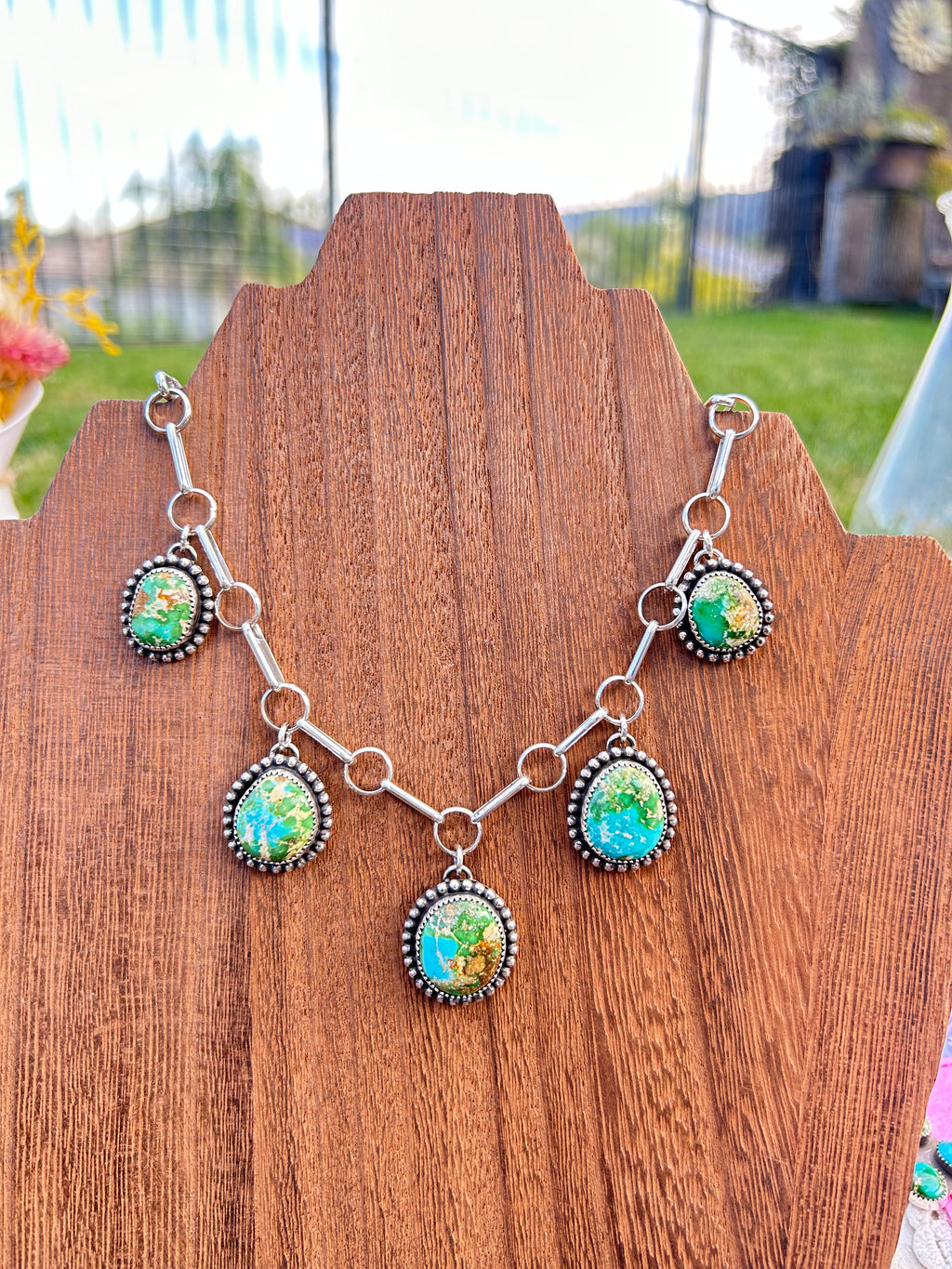 Sonora Gold Turquoise Charm Necklace